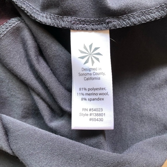 Athleta colorblock t-shirt dress raisin grey short sleeve L - Picture 9 of 10